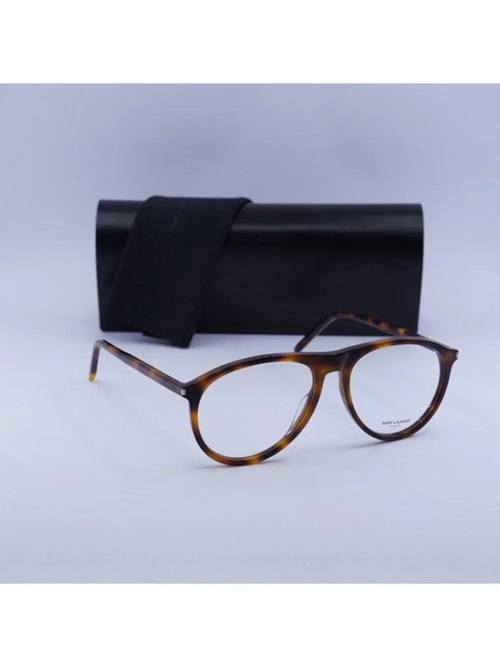Saint Laurent SL667 002 Sunglasses Havana  Aviator Frame, Grey Lenses